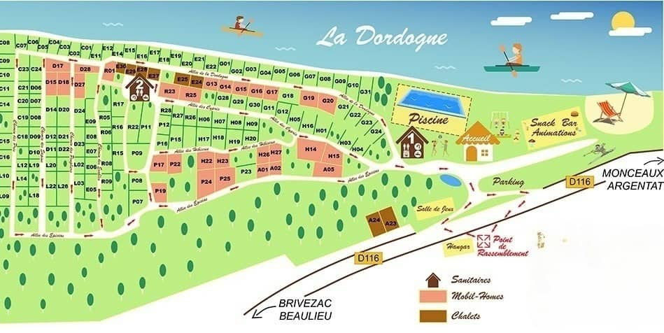 À Vendre – Camping 3 étoiles de 150 emplacements à Monceaux-sur-Dordogne – Corrèze (19)
