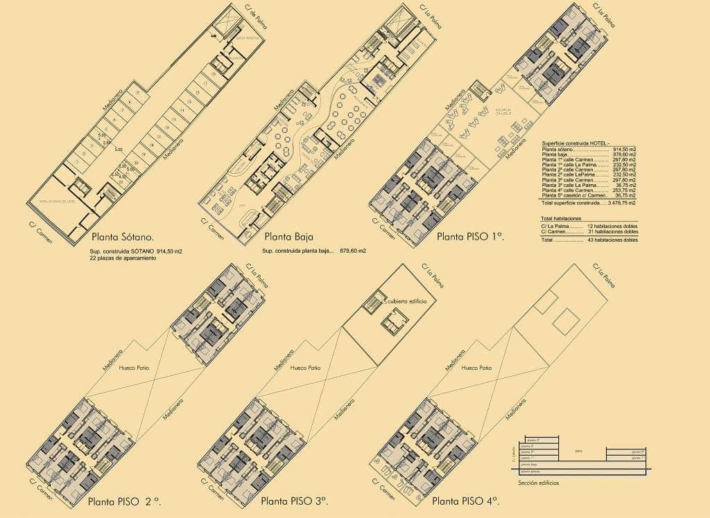 À Vendre – Bâtiment à réhabiliter en Hôtel 3 ou 4 étoiles à Carthagène – Région de Murcie - Espagne