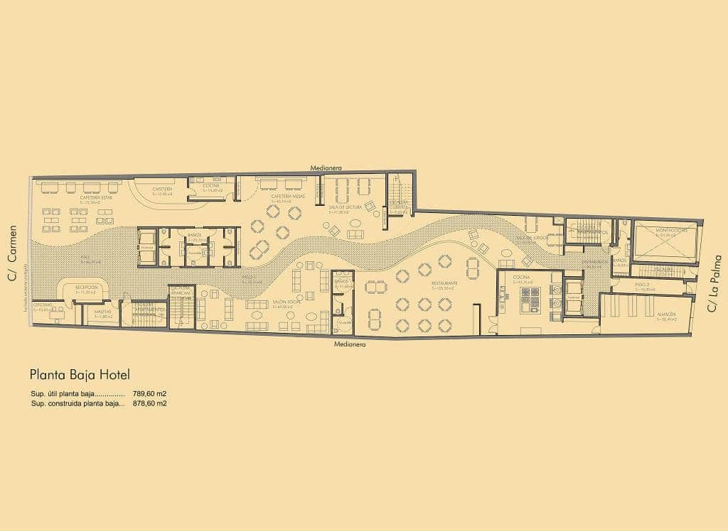 À Vendre – Bâtiment à réhabiliter en Hôtel 3 ou 4 étoiles à Carthagène – Région de Murcie - Espagne