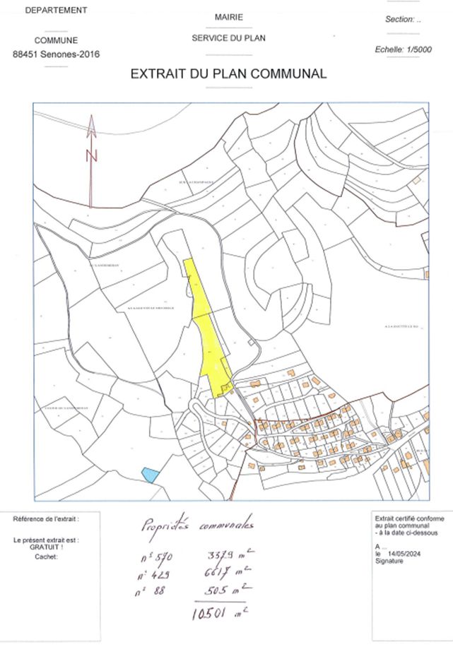À vendre – Terrain de 10 501 m² à vocation touristique à Senones – Vosges (88)